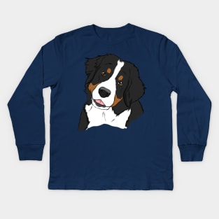 Bernese Mountain Dog Kids Long Sleeve T-Shirt